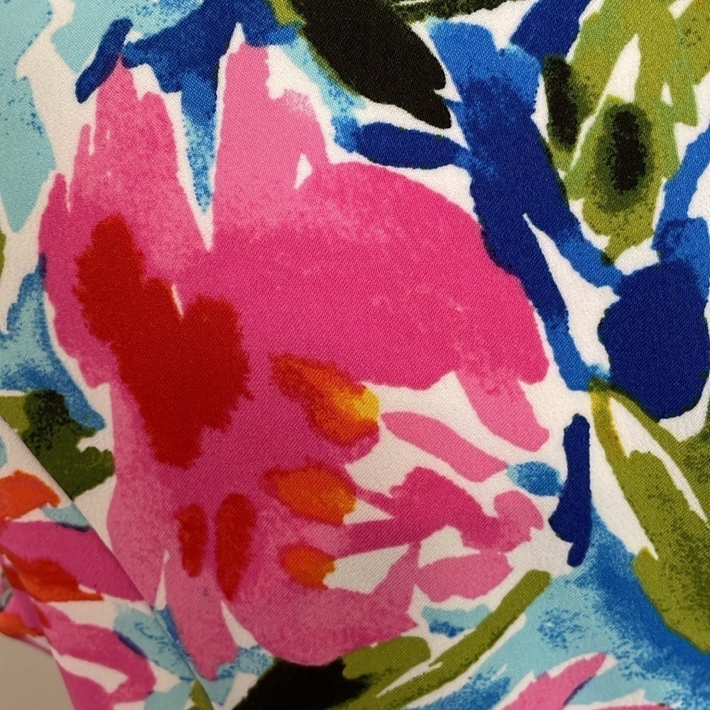 NWOT Agb Flirty Pink Watercolor Floral Sleeveless A-line Dress w/zipper size 6 - Picture 5 of 6